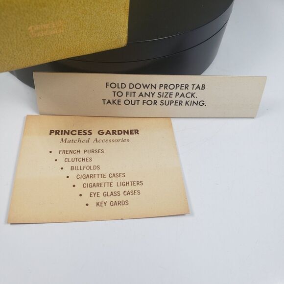 Vintage 1950's Princess Gardner Embroidered Metallic Gold Leather Cigarette Case - Picture 13 of 16